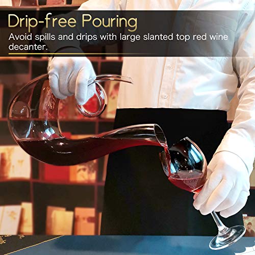 Wine Decanters By Nutriups, Decanters For Wine, Wine Decanters And Carafes, Swan Wine Decanter, Swan Decanter For Wine, Lead-Free Red Wine Decanters, 1.7L, Clear #TOP4