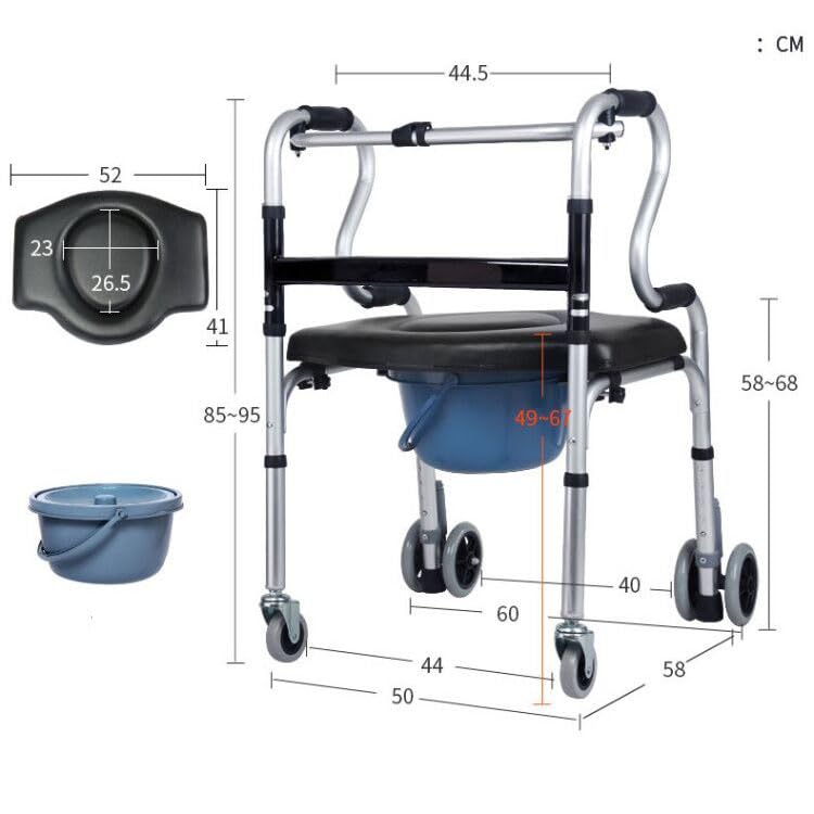 Andador para Ancianos,Andador for Adultos con 4 Ruedas for Personas Mayores,Andador Ligero De Aluminio, con 4 Ruedas