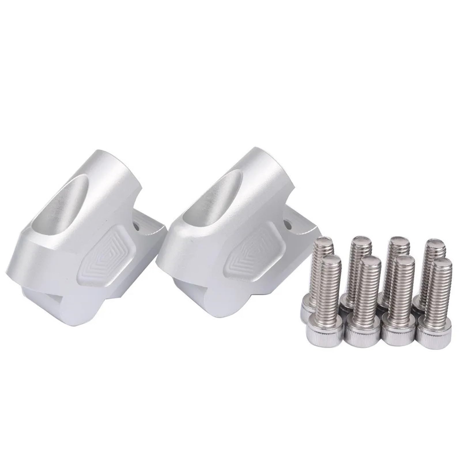 Mostek kierownicy motocykla Pasuje do akcesoriów VOGE 300 GY 300GY Podstawka kierownicy Zacisk do mocowania Uchwyt Podniesienie Adapter cofania(A Just Height-silver)
