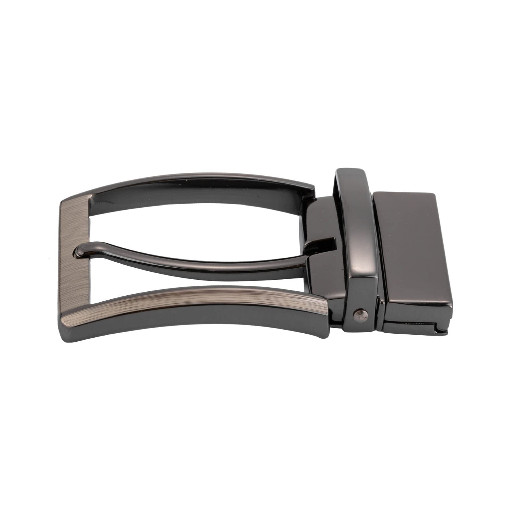 Fibbia Per Cintura Uomo In Lega 4cm - Singola Pinza A Clip - Ricambio Casual Colore Nero - Foto 5