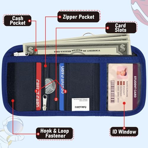 Image of WAWSAM Space Kids Wallet for Boys, Trifold Boys Wallet for Kids Ages 4-18