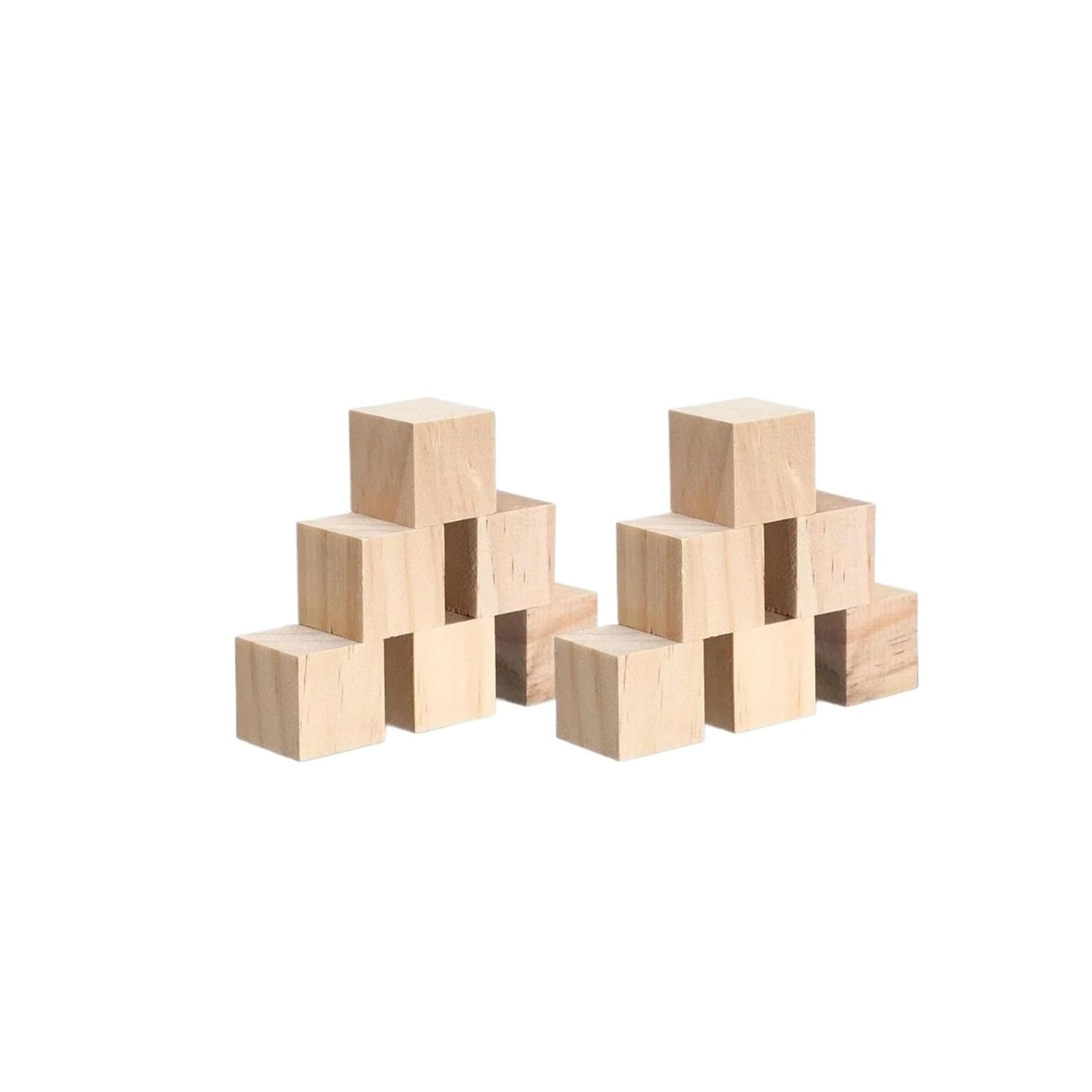 LSNNMU 100 Pcs 2.5cm Unfinished Pine Wood Cubes, Natural Blank Wooden Square Blocks for Crafts and DIY Projects, Puzzle Making for Crafts
