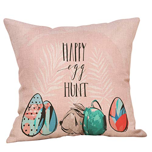 JUTOO Funda de almohada de Pascua, sofá y cama de la sala y del dormitorio, 45 * 45 cm / (18 x 18) cm, decoración del hogar