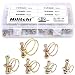 Hilitchi 42-Pcs 6-Size Adjustable Steel Wire Tube Hose Clamps Assortment Kit - Size included 1/2'', 5/8'', 3/4'', 7/8'', 1-1/8'', 1-1/4''