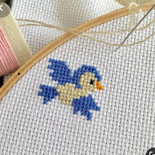 Image of Aida Cloth 14 Count White - 10 Pieces 10x10 Inch Cross Stitch Fabric for Embroidery Projects, DIY Needlework Kit, 100% Cotton Craft Supplies (Tela para Punto de Cruz)