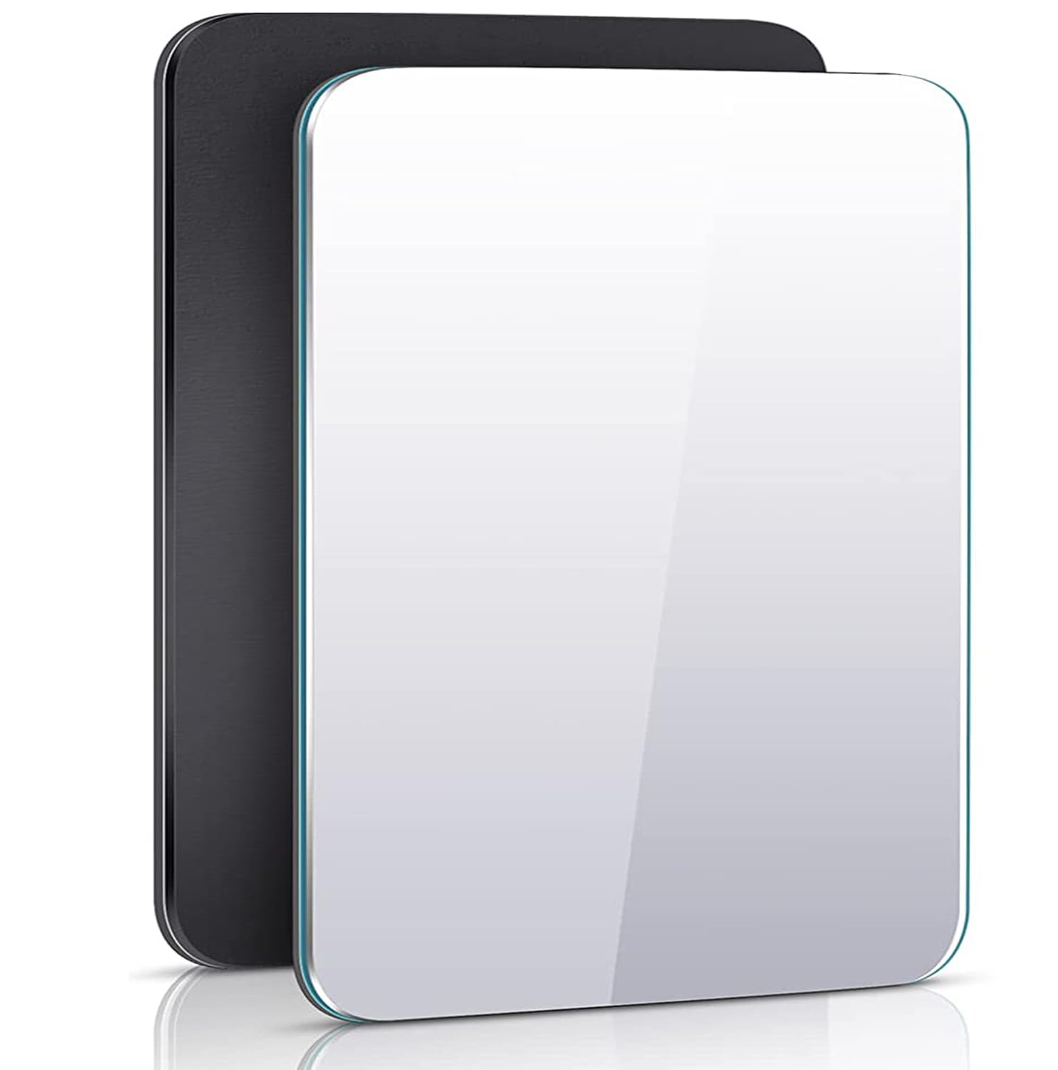 Magnetic Locker Mirror | Frameless Glass with Strong Magnetic Backing, Rounded Corners & Smooth Polished Edges | HD True Reflection for Dorm, Gym,