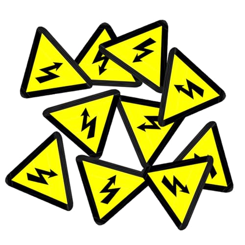 Autocollants haute tension adhésifs de sécurité jaune boîte électrique x25