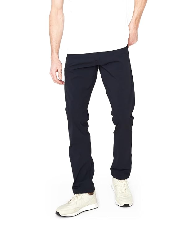 Western Rise Men's Evolution 2.0 Slim Straight Fit Lightweight Water and Stain-Resistant Stretch Performance Pants, Black, Size 35W x 32L by Western Rise - Used condition - US$78.19