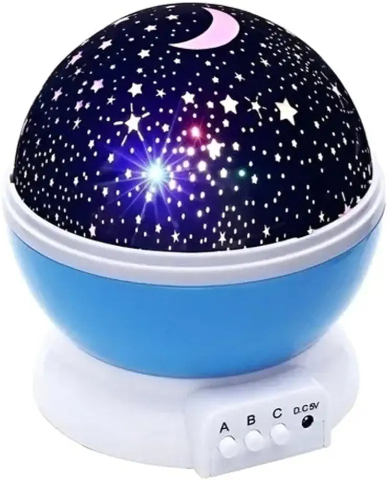 Luminaria Galaxia Abajur Rotativa Projetor Globo Estrela Infantil Céu Estrelado Lua 360º