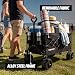 MoverX 200L Festival Trolley on Wheels, Folding Wagon, Portable Camping Cart, Collapsible Foldable Trolly for Beach Outdoor Garden Picnic Shopping Fishing, Wide Wheels, Adjustable Handle, Black