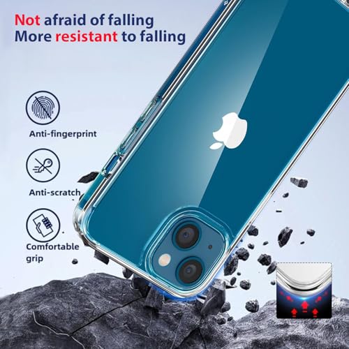 Image of KACA Clear Back Cover Case for Apple iPhone 13 |Case for iPhone 13|Shockproof Bumper TPU Protective Design|Apple iPhoone 13 Back Cover- Transparent