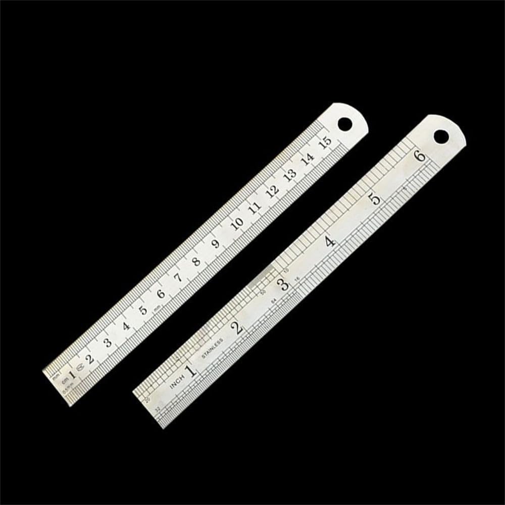 Amazon.co.jp: 1個 ステンレス定規 15CM・6inch 両面定規