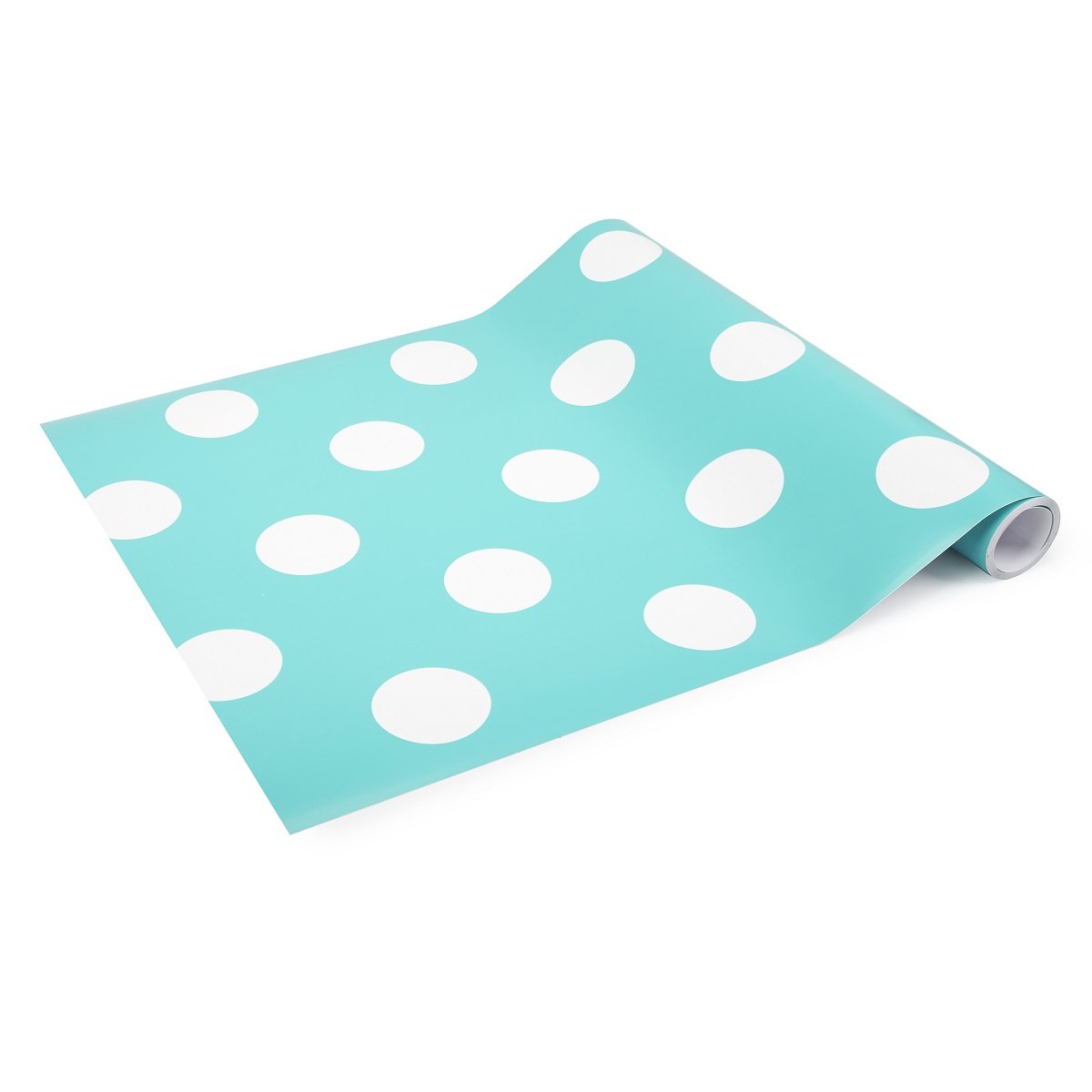 RoomLookz Peel and Stick Repositionable Wallpaper - Aqua Polka Dots - 20 x 16 Inches