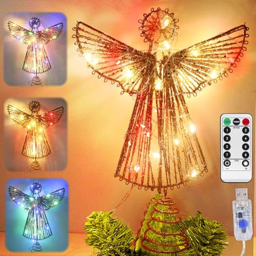 Weihnachtsbaumspitze,Christbaumspitze Engel,LED Weihnachten...