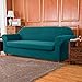 SUBRTEX Stretch Couch Cover Set 1 Piece Sofa Slipcover with A Gift Cushion Cover for 4 Cushion Couch Oversize Sofa(Teal,XL Sofa)
