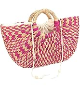 ShelterCast Water Hyacinth Hand Bag Women Stylish Bag With liner, drawstrings and Top Handle