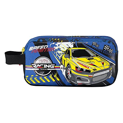 TOTTO Estuche Escolar de Carreras de Coches - Velocity TAMAÑO ESTÁNDAR