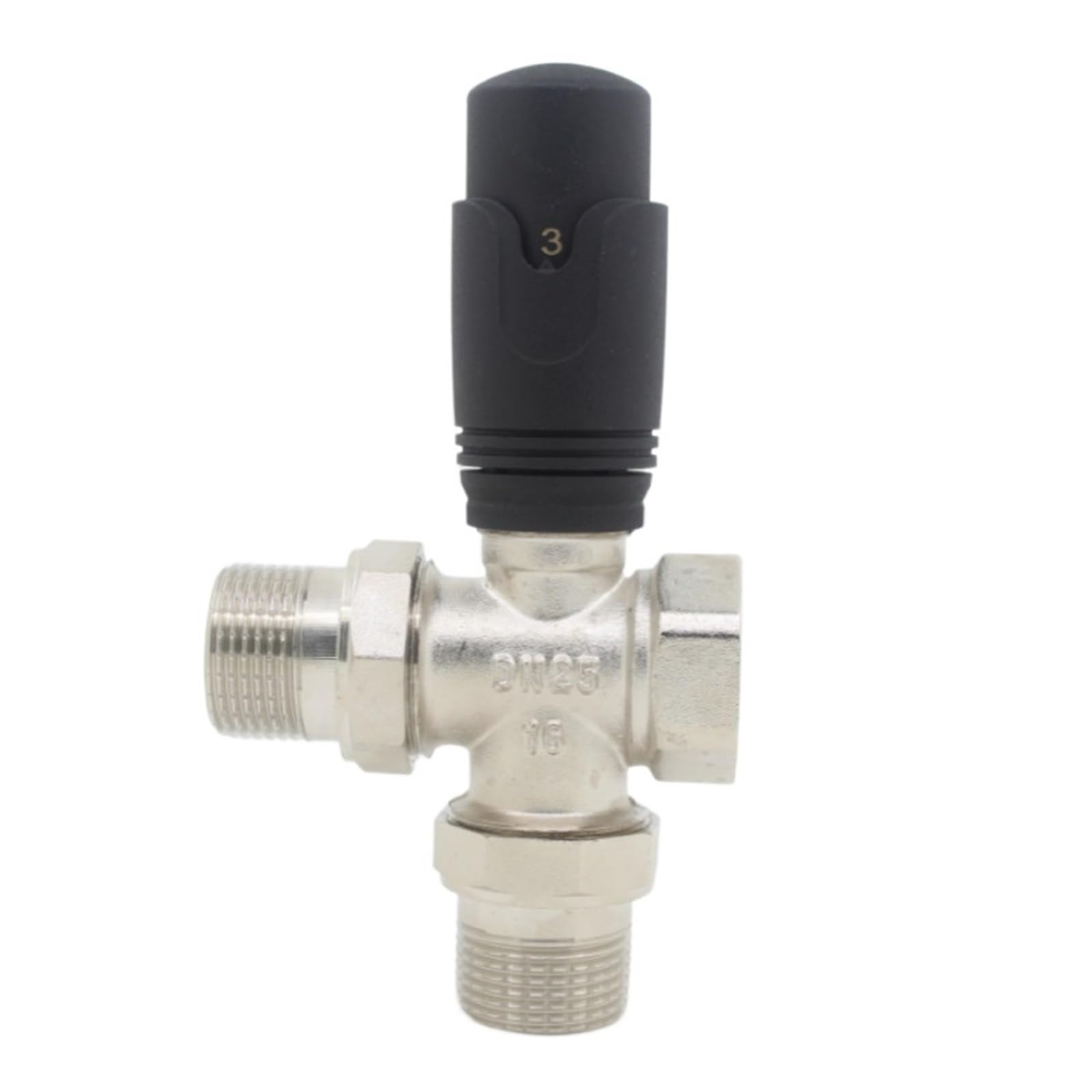 HEXEH Valvola termostatica for radiatore 6-28 Gradi for impianto Idraulico Radiatore Interno Valvola termostatica a 3 Vie DN15-DN32 (Size : DN32)