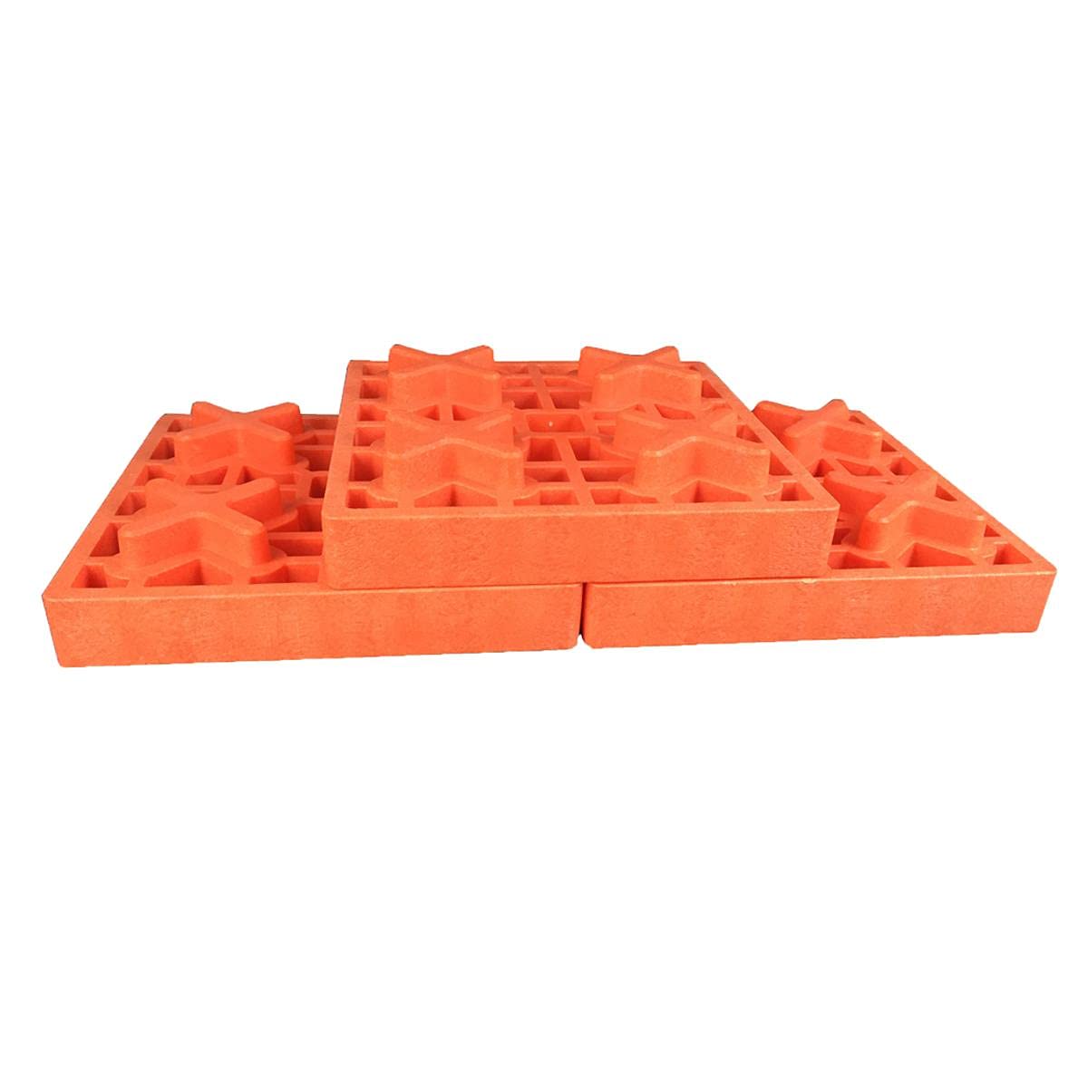 TOPWAY 6 Piezas Bloques de Soporte para Rueda de Coche, Bloques de Espuma Plástica de Nivelación para Caravanas de Servicio Pesado, Ideales para Nivelar Ruedas Individuales y Dobles, Autocaravana