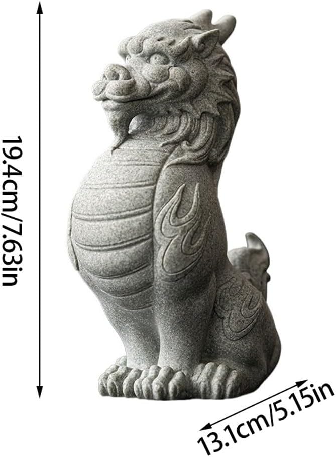 LUNIZ Tea Tray Pet Accessories Chinese Style Green Sandstone Tea Pet Home Living Room Desktop Ornaments Fish Tank Landscaping Decorations Figurine Crafts