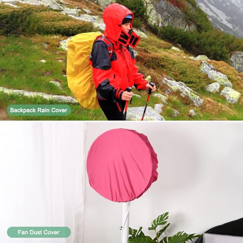 Housse de pluie pour sac à dos 30-40L M METERXITY avec sangle réfléchissante verticale bleu saphir - 7