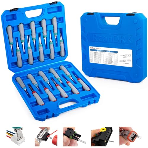 JRready JRconDRK24A20-02 Extracteurs de Broches, Auto Terminals Enlèvement Outil Kit Extracteur de Cosses Connecteur pour le transport ferroviaire, pour les...