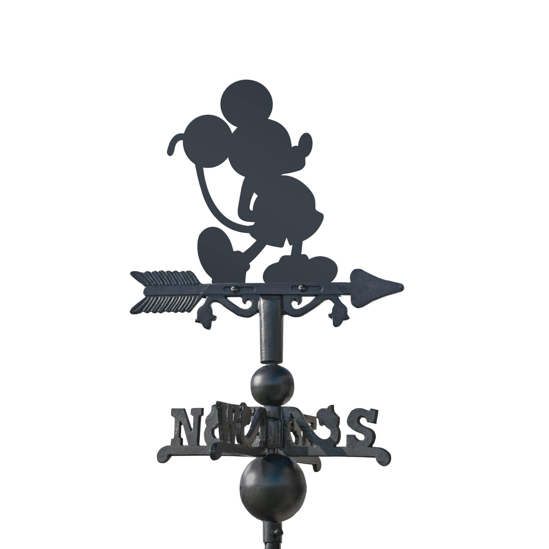 Black Cast Iron Miniature Mouse Weathervane - Outdoor Garden Roof Weathervane Ornament