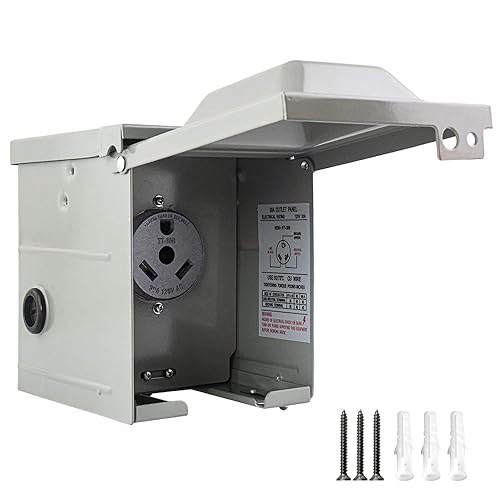 Miniatura 8 de JADODE Caja de toma de corriente RV de 30 amperios y 125 voltios