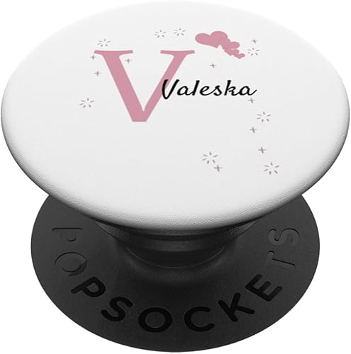 Valeska Ropa con nombre para niñas, regalo personalizado PopSockets intercambiables PopGrip