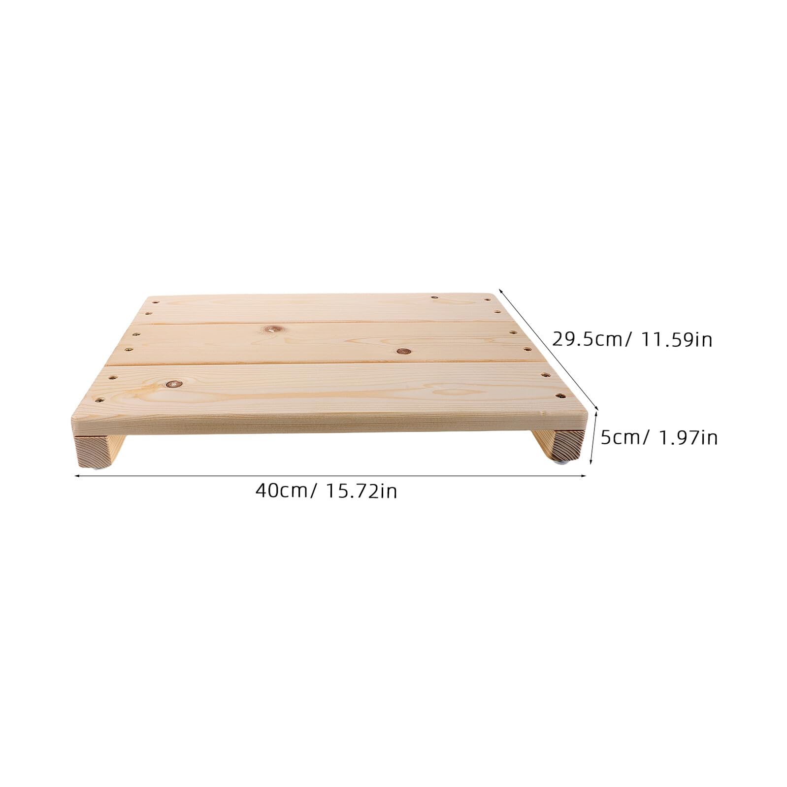 Pedana in Legno per Addestramento Cani con Superficie Antiscivolo, Piattaforma per Agility Cuccioli Piccoli, Sgabello Multifunzione per Uso Interno e Rialzo per Piante