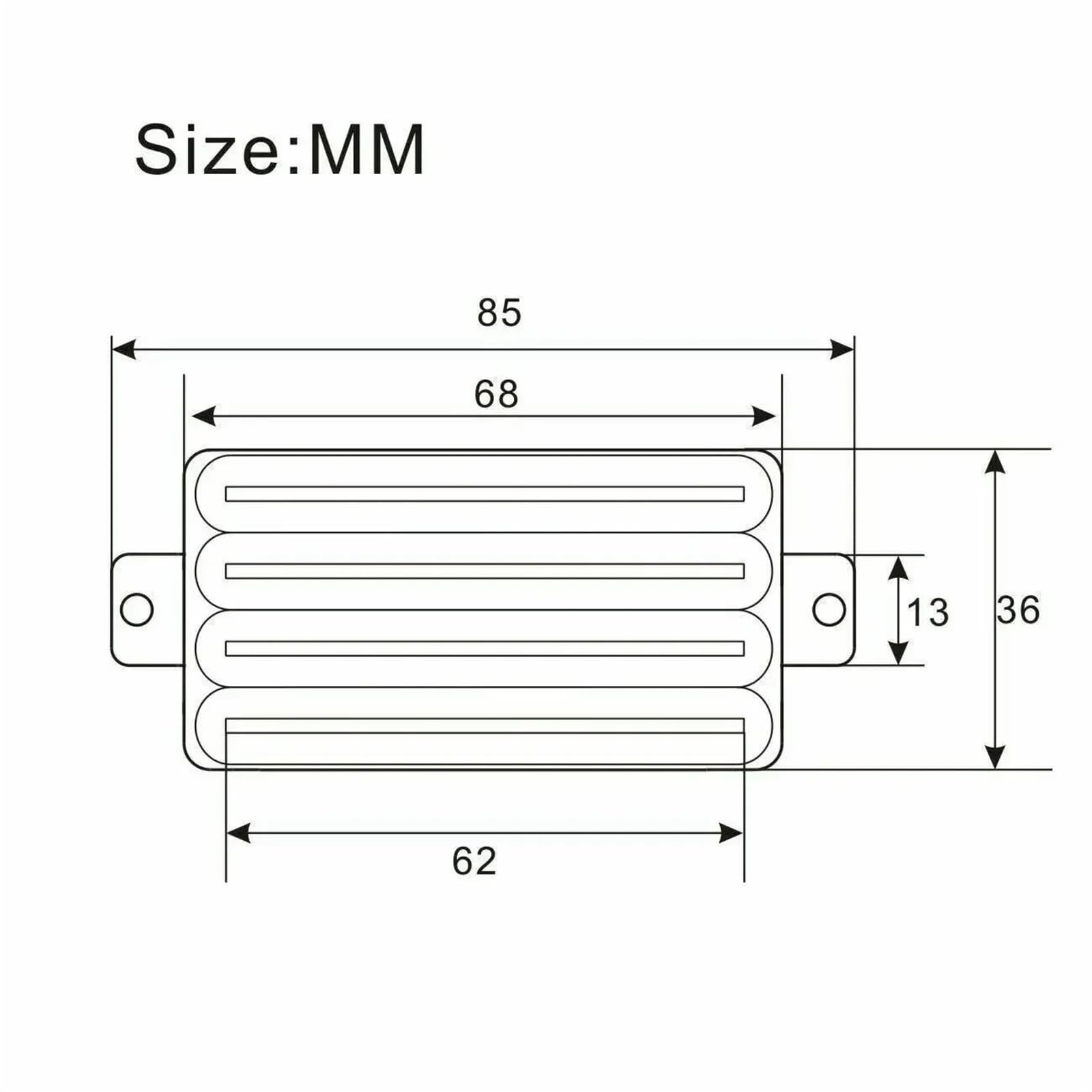 Repuestos Para Pastillas De Guitarra Pastilla De Puente De Guitarra Eléctrica | Pastilla de doble bobina, cuatro bobinas y doble hoja