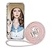 Produktbild FMPCUON Handykette Handyhülle für Xiaomi Poco X3 NFC Display - Necklace Hülle mit Band zum Umhängen, Transparent Acryl Case mit Kette Kordel für Xiaomi Poco X3 NFC -Rosé Gold