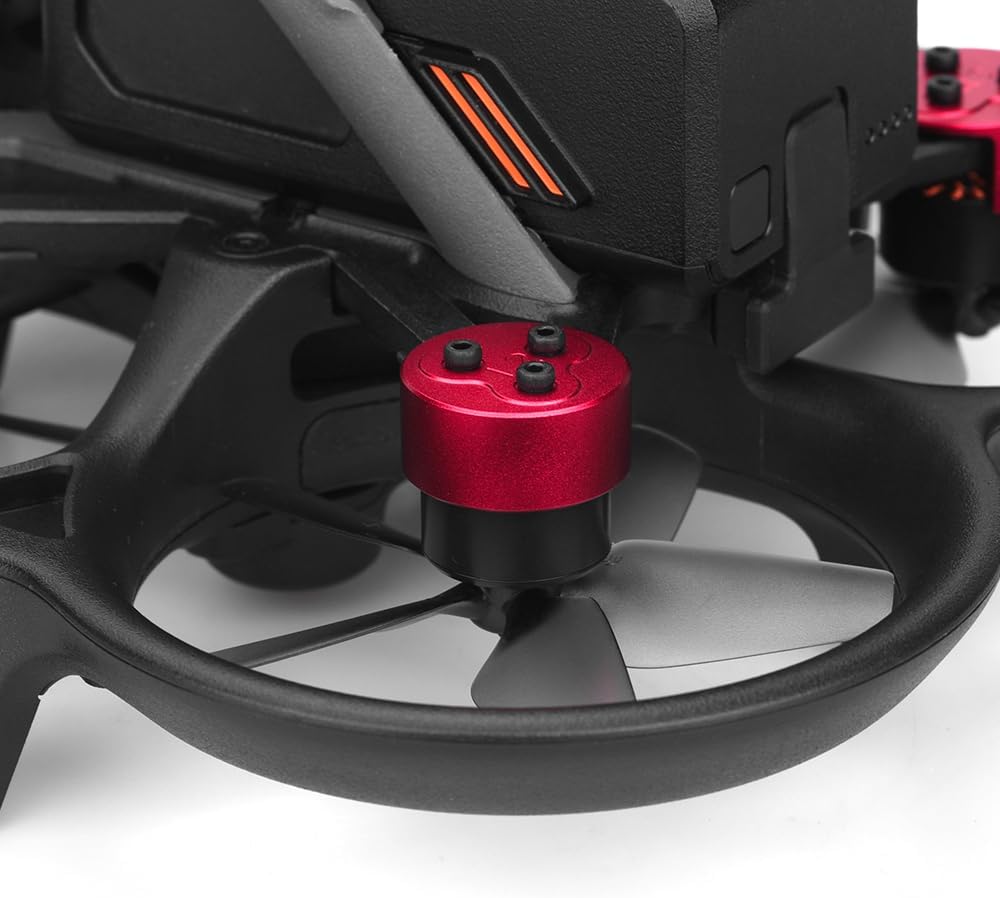 Upgraded Protective Motor Cover for DJI Avata Drone, Motor Guard Cover Protector Cap (Red)