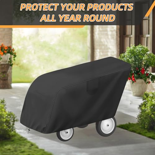 Outdoor Buggy Tarp Cover, Heavy Duty 600D Waterproof 6 Passenger Seater Stroller Cover, UV & Dustproof Protective Fitted Cover for Commercial Daycare and Preschool Strollers, Black — view 6
