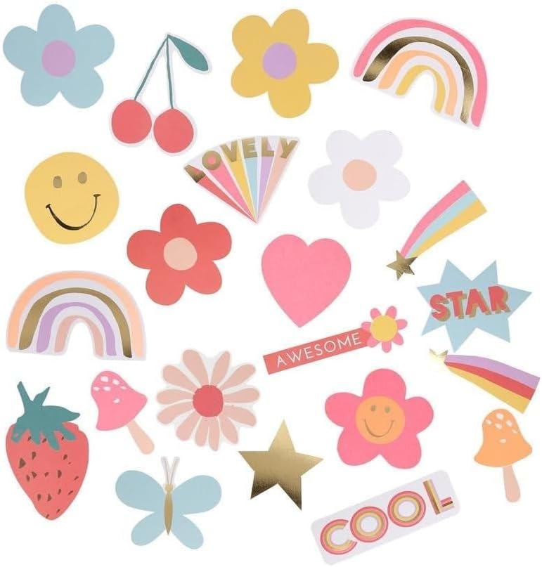 Meri Meri - Die-Cut Happy Sticker - 25 Adet