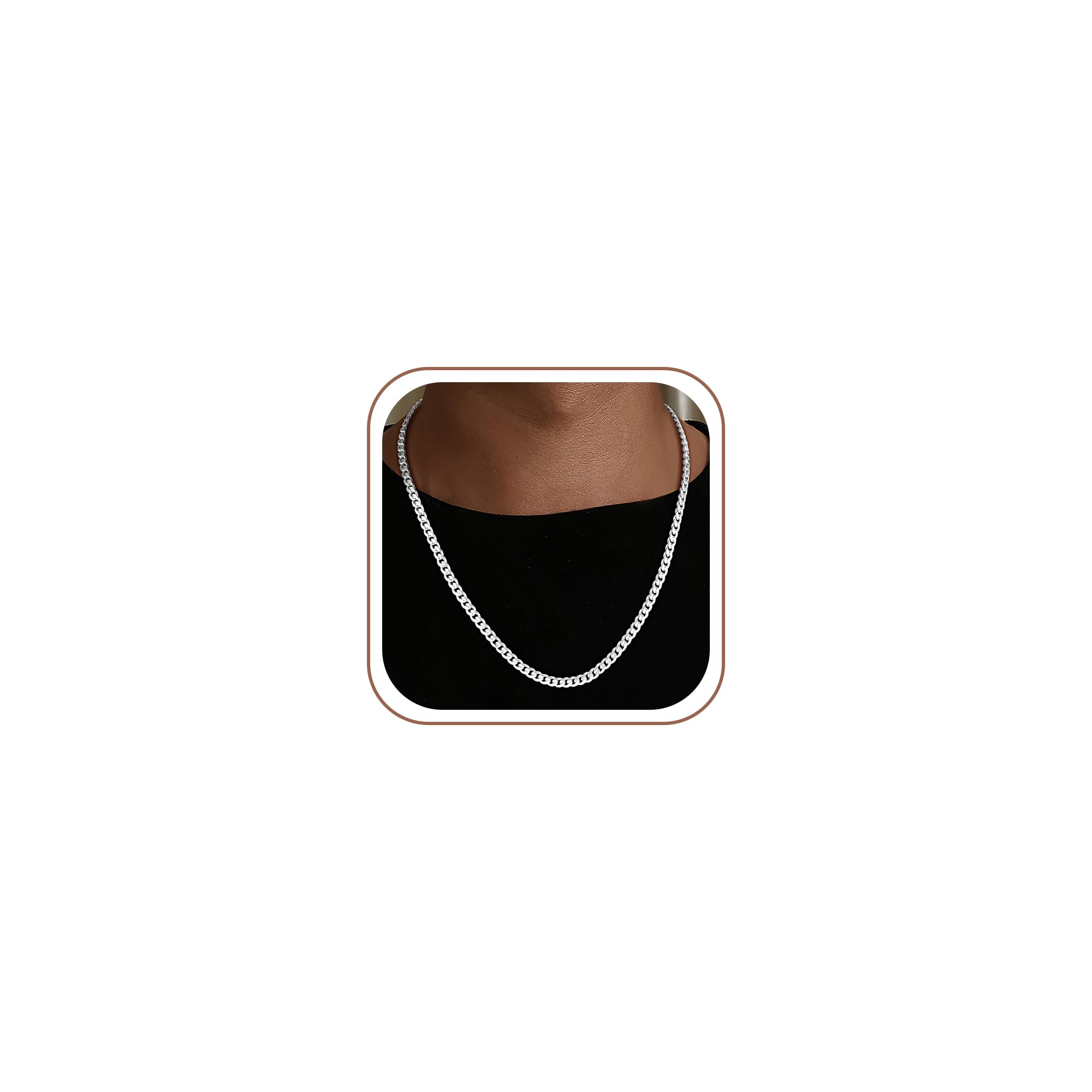 Silberkette Herren 925 Silber-5mm/7mm Silber Über Kubanische Kette Diamant Cut Silberkette Ketten für Herren Freund und Ehemann 18 20 22 24 26 Zoll