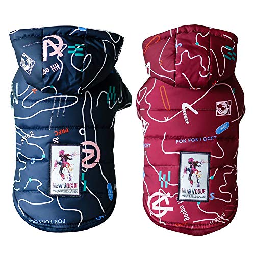 Handfly Chaqueta de Perro Impermeable, Abrigo de Invierno de Cachorro, Abrigo de Chaqueta de Perro, Ropa de Abrigo Abrigada para Perros pequeños, Gatos, Mascotas como Ropa Chihuahua