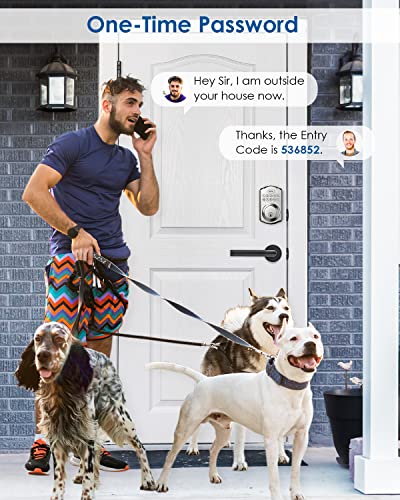 Keyless Entry Door Lock - Teeho Keypad Door Lock - Smart Door Lock With Keypads - Deadbolt Smart Lock - Ip54 Weatherproofing-Satin Nickel #TOP4