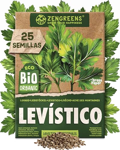 ZenGreens® - Semillas de levístico ecológicas - Semillas de hierbas para cultivar fácilmente en el jardín, balcón o cocina - ideal para principiantes