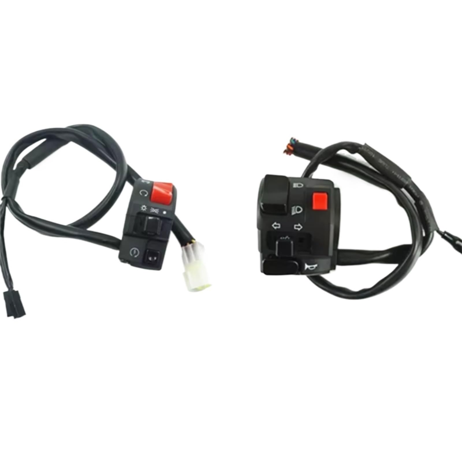 Interrupteur de guidon moto 22mm double commande noir universel - 5