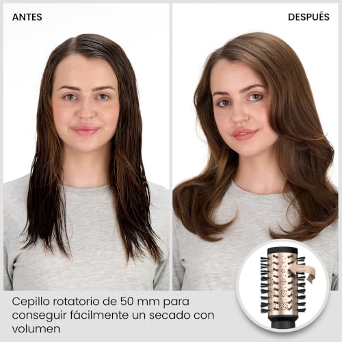 Miniatura 3 de Babyliss As970e Cepillo De Aire Caliente Big Hair Luxe, Cepillo Secador De Pelo, 4 Cabezales, Iónico, Rotación Multidireccional