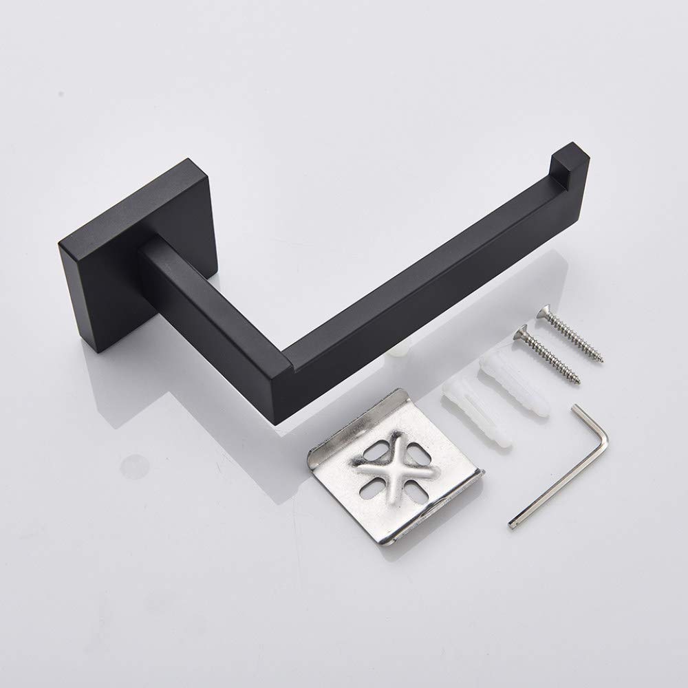 Set de Accesorios de baño, Gancho Negro para Bata, toallero, Barra, Soporte de Papel para estantería, Soporte para Cepillo de Dientes, Accesorios de baño