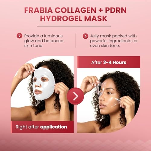 Image of Bio Collagen Mask | Collagen Mask Overnight | Sheet Mask | Korean Glass Skin Overnight Hydrogel Face Mask Sheets for Deep Hydration, Pore Minimizing, Firming & Moisturizing | Paraben-Free | For All Skin Types | 1 Piece - 34g