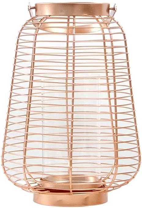 Candle Sconces Hurrican Candle Holder, Decorative Metal Wire Hollow Candle Lantern, Vintage Tabletop Candlestick for Wedding,Parties,Home Decor Candle Holder(Color:A) (B)