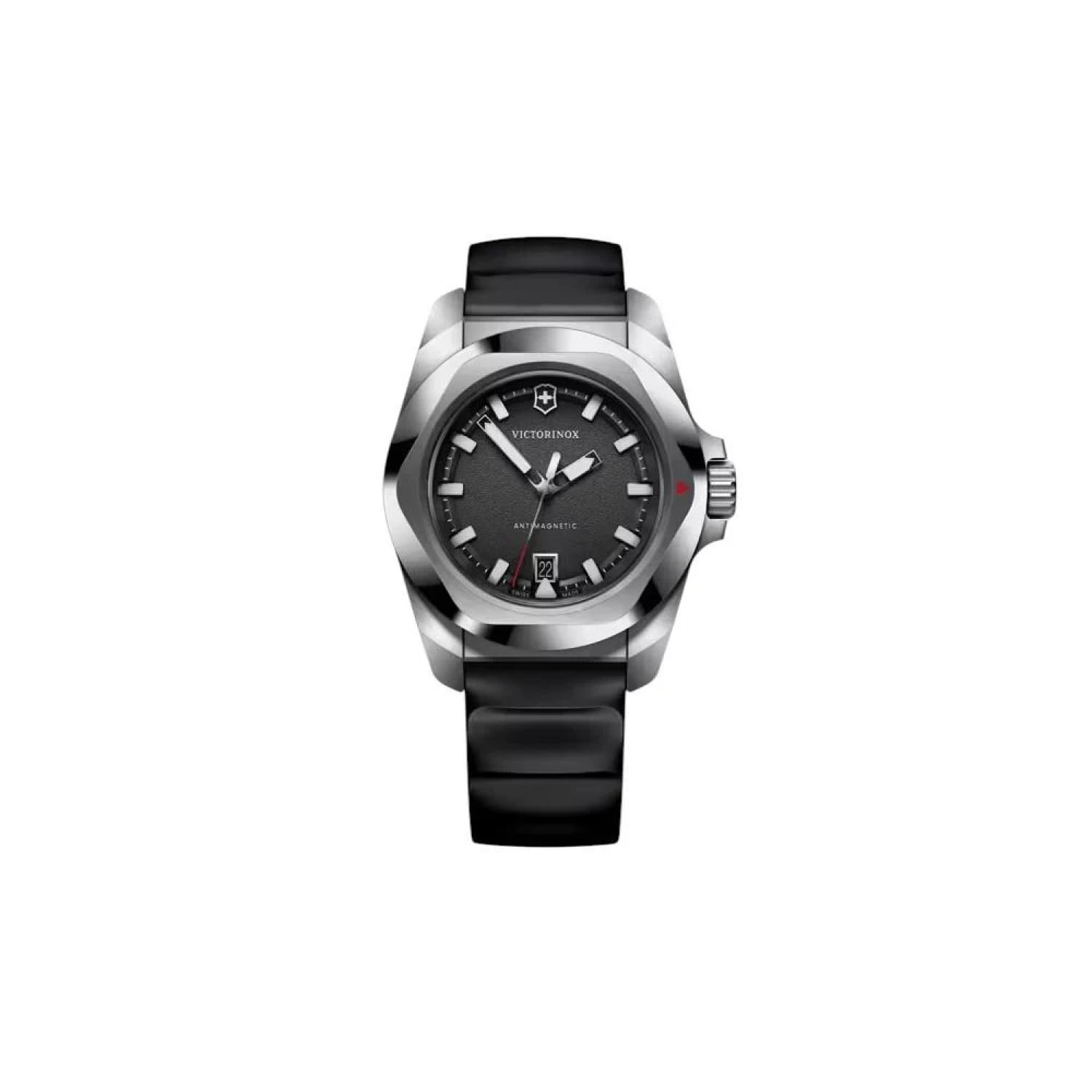Victorinox Herren Armbanduhr I.N.O.X. Quartz Ø 41 mm, Schwarz/Silber
