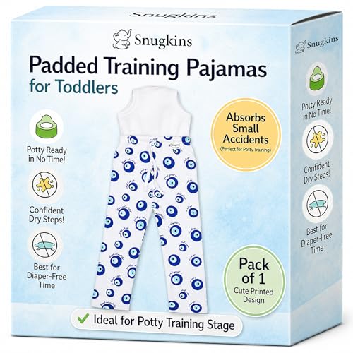 Image of SNUGKINS Potty Training Pajamas for Toddlers,Boys & Girls Available in Sizes 1 to 5 Years