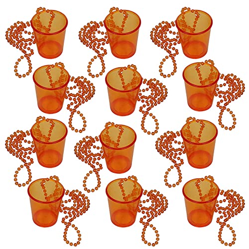 12PCS Shot Glass on Beaded Necklace Bride Shot Glass Cup on Beaded Necklace Para O Casamento De Nata