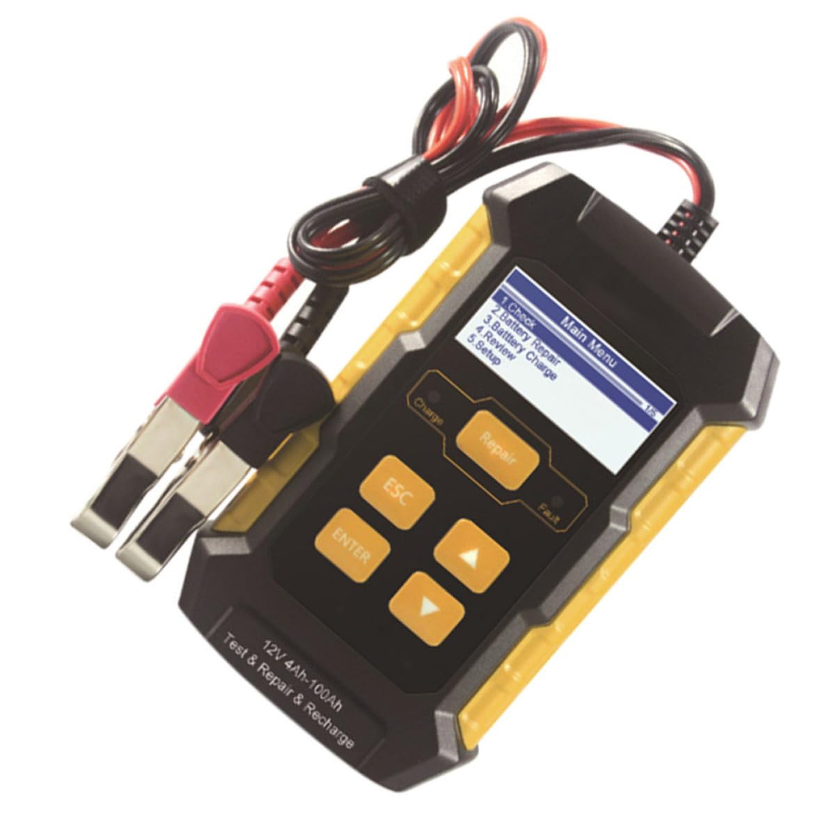 Testeur de Batterie Voiture 12v, Chargeur Réparateur Rapide, ABS Cuivre