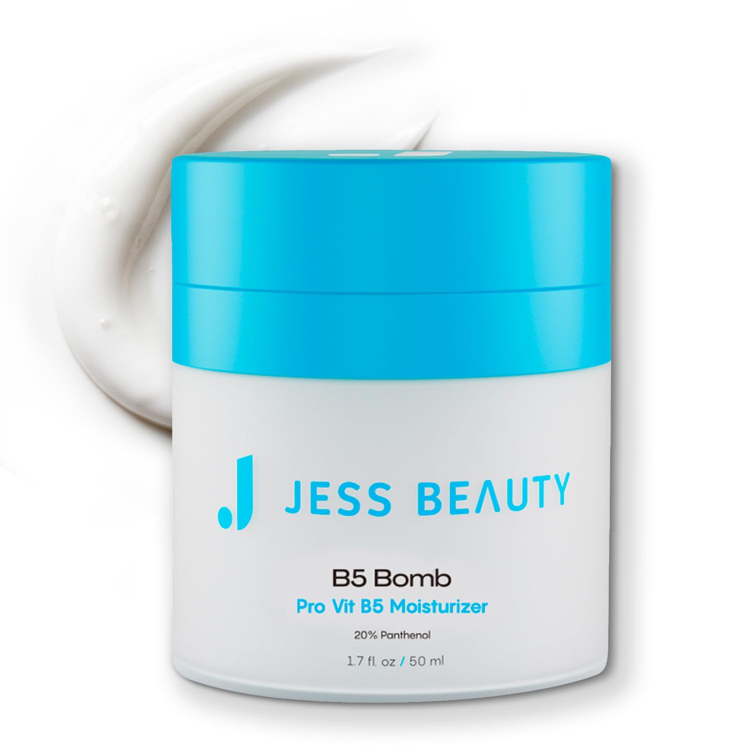 JESS BEAUTY | B5 Bomb Moisturizer | 20% Panthenol Face Cream for Deep Hydration, Strengthens Skin Barrier & Soothing Relief | Lightweight, with Hyaluronic Acid & Vitamin E | Korean Skincare 1.7 fl oz