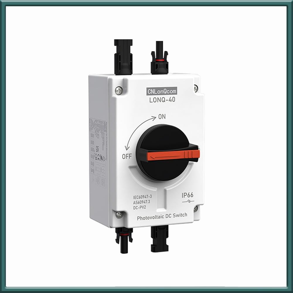 Solar Fotovoltaico DC Switch IP66 Impermeabile Sistema Solare PV Isolatore per Camper Navi Case Fotovoltaico DC Isolamento Switch DC 1200V 40A